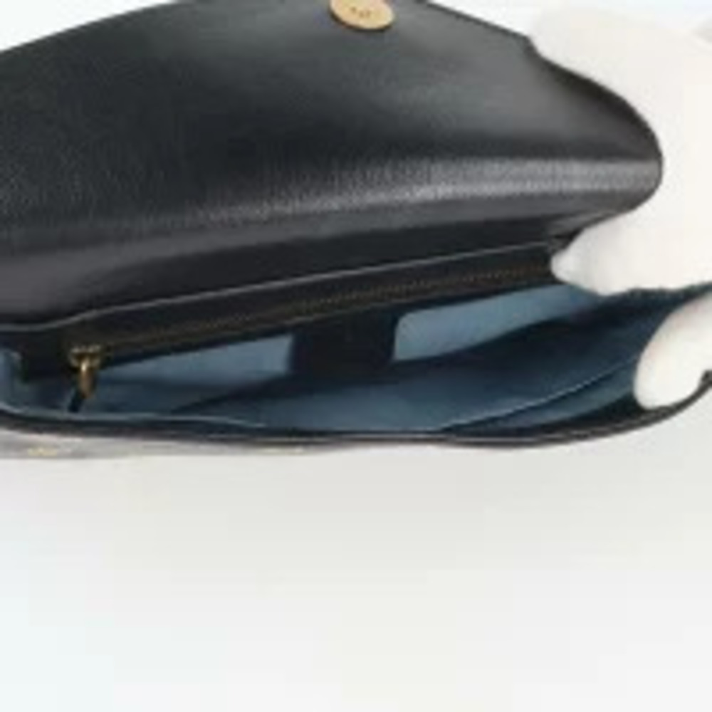 Gucci h Leather Cat White Black Chain Shoulder Bag Gold Face GG Marmont Double - Picture 12 of 13